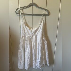 Tularosa White Spaghetti Strap Dress